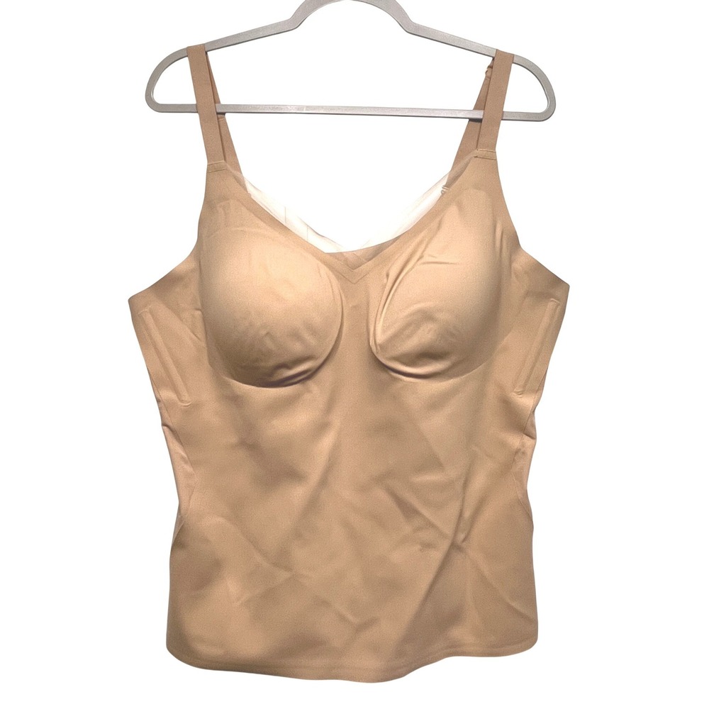 Honey Love Lift Wear Tank Womens Size 3X Nude Smoothing Padded Foundation Layer
